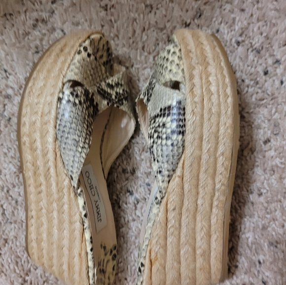Designer JIMMY CHOO Snakeskin Wedges Aut… - Picture 8 of 11